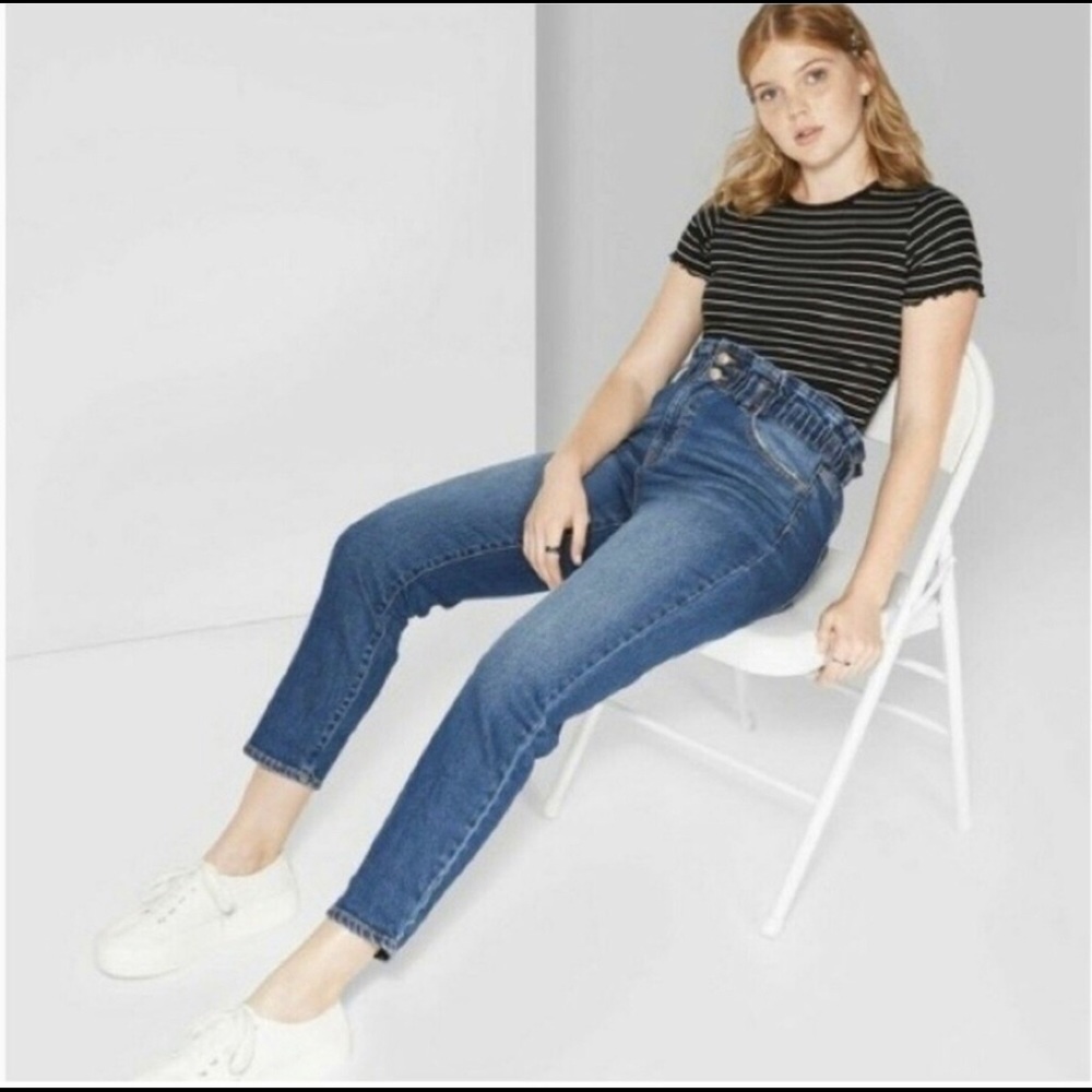 NWT Wild Fable High Rise Skinny Paper Bag Jeans